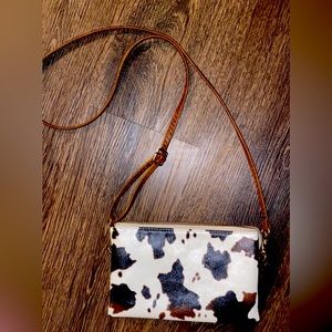 Cow print crossbody
